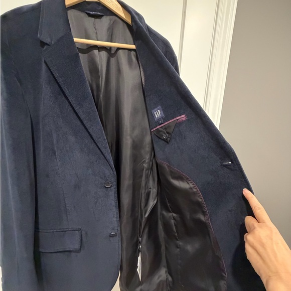 VELVET Dark Blue Men's Blazer, GAP - Picture 7 of 15